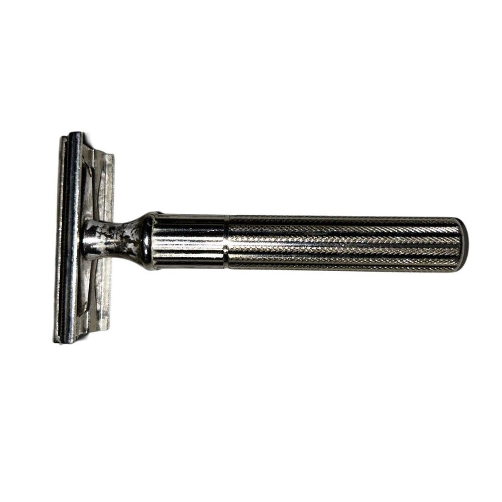Silver Gillette Vintage Men's Shaving Safety Razor 1930's Made in USA